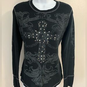 Vanity Cross Waffle Knit